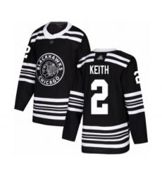 Men's Chicago Blackhawks #2 Duncan Keith Authentic Black Alternate Hockey Jersey