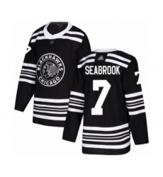 Men's Chicago Blackhawks #7 Brent Seabrook Authentic Black Alternate Hockey Jersey