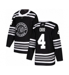 Men's Chicago Blackhawks #4 Bobby Orr Authentic Black Alternate Hockey Jersey