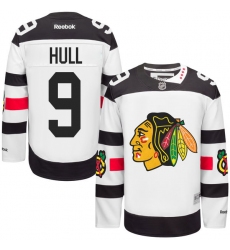 Youth Reebok Chicago Blackhawks #9 Bobby Hull Premier White 2016 Stadium Series NHL Jersey