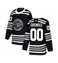 Men's Chicago Blackhawks #00 Clark Griswold Authentic Black Alternate Hockey Jersey