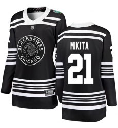 Women's Chicago Blackhawks #21 Stan Mikita Black 2019 Winter Classic Fanatics Branded Breakaway NHL Jersey