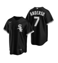 Men's Nike Chicago White Sox #7 Tim Anderson Black Alternate Stitched Baseball Jersey