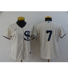 Women's Chicago White Sox #7 Tim Anderson Cream 2021 Field of Dreams Jersey