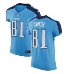 Men's Nike Tennessee Titans #81 Jonnu Smith Light Blue Team Color Vapor Untouchable Elite Player NFL Jersey