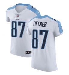 Men's Nike Tennessee Titans #87 Eric Decker White Vapor Untouchable Elite Player NFL Jersey