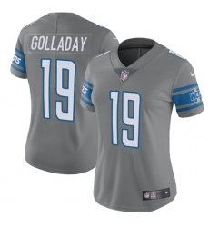 Women's Nike Detroit Lions #19 Kenny Golladay Limited Steel Rush Vapor Untouchable NFL Jersey