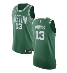 Youth Nike Boston Celtics #13 Marcus Morris Authentic Green(White No.) Road NBA Jersey - Icon Edition