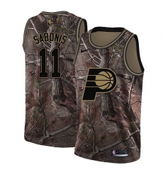 Men's Nike Indiana Pacers #11 Domantas Sabonis Swingman Camo Realtree Collection NBA Jersey