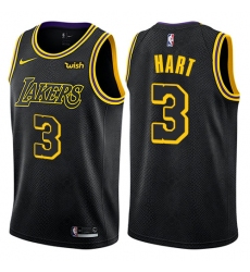 Youth Nike Los Angeles Lakers #3 Josh Hart Swingman Black NBA Jersey - City Edition