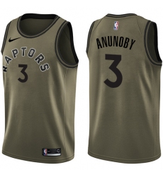 Youth Nike Toronto Raptors #3 OG Anunoby Swingman Green Salute to Service NBA Jersey