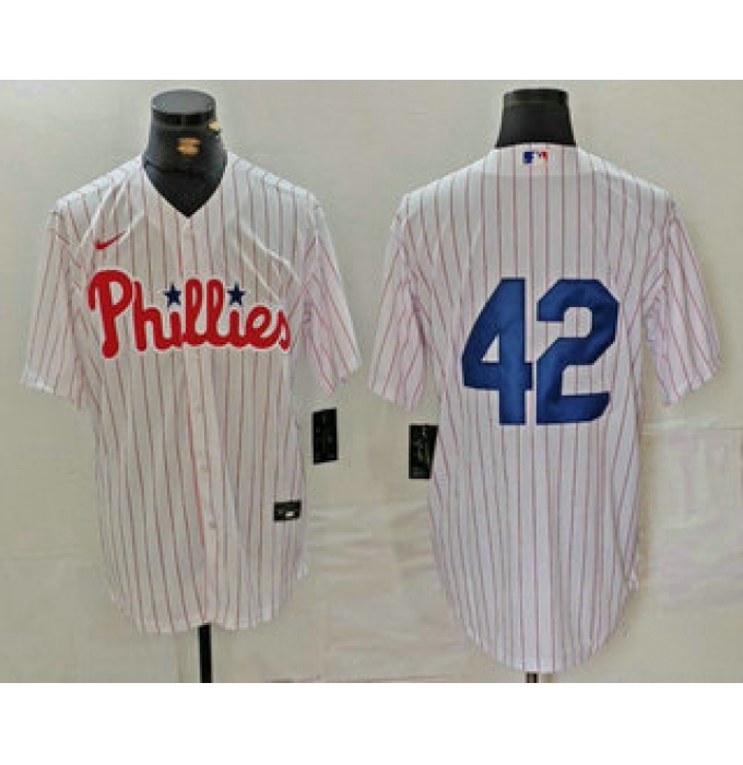 Men's Philadelphia Phillies #42 Jackie Robinson White Cool Base Stitched Jersey