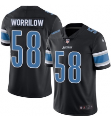 Youth Nike Detroit Lions #55 Paul Worrilow Limited Black Rush Vapor Untouchable NFL Jersey