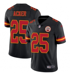 Men's Nike Kansas City Chiefs #27 Kenneth Acker Limited Black Rush Vapor Untouchable NFL Jersey