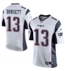 Men's Nike New England Patriots #13 Phillip Dorsett Game White NFL Jersey