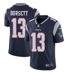 Men's Nike New England Patriots #13 Phillip Dorsett Navy Blue Team Color Vapor Untouchable Limited Player NFL Jersey
