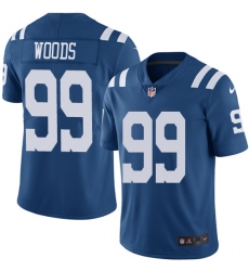 Men's Nike Indianapolis Colts #97 Al Woods Elite Royal Blue Rush Vapor Untouchable NFL Jersey