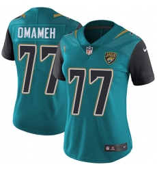 Women's Nike Jacksonville Jaguars #77 Patrick Omameh Teal Green Team Color Vapor Untouchable Elite Player NFL Jersey