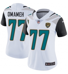 Women's Nike Jacksonville Jaguars #77 Patrick Omameh White Vapor Untouchable Limited Player NFL Jersey