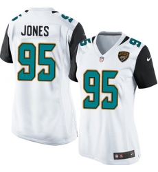 Women's Nike Jacksonville Jaguars #95 Abry Jones Game White NFL Jersey