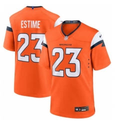 Men's Denver Brocos #23 Audric Estime Orange 2024 F U S E Stitched Limited NFL Jersey