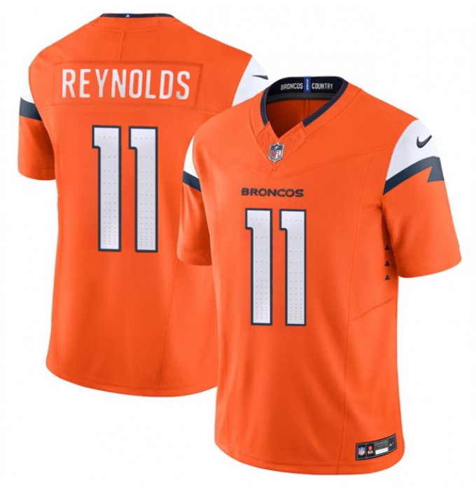 Men's Denver Broncos #11 Josh Reynolds Orange 2024 F.U.S.E. Vapor Limited Football Stitched Jersey