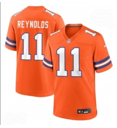 Men's Denver Broncos #11 Josh Reynolds Orange Mile High Collection F.U.S.E. 1977 Throwback Stitched Game Jersey