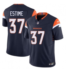 Men's Denver Broncos #37 Audric Estime Navy 2024 F.U.S.E. Alternate Vapor Limited Football Stitched Jersey