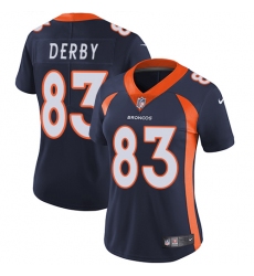 Women's Nike Denver Broncos #83 A.J. Derby Navy Blue Alternate Vapor Untouchable Limited Player NFL Jersey