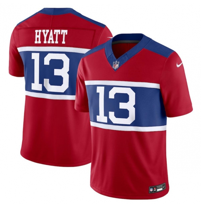 Men's New York Giants #13 Jalin Hyatt Century Red Alternate Vapor F.U.S.E. Limited Football Stitched Jersey
