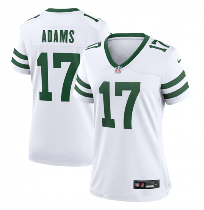 Women's New York Jets #17 Davante Adams White Stitched Jersey(Run Small)