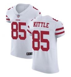 Men's Nike San Francisco 49ers #85 George Kittle White Vapor Untouchable Elite Player NFL Jersey