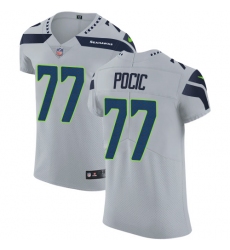 Men's Nike Seattle Seahawks #77 Ethan Pocic Grey Alternate Vapor Untouchable Elite Player NFL Jersey