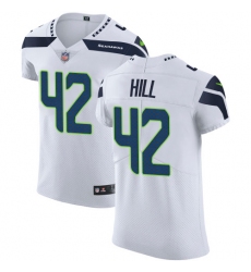 Men's Nike Seattle Seahawks #42 Delano Hill White Vapor Untouchable Elite Player NFL Jersey