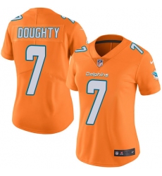 Women's Nike Miami Dolphins #6 Brandon Doughty Limited Orange Rush Vapor Untouchable NFL Jersey