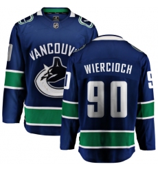 Men's Vancouver Canucks #90 Patrick Wiercioch Fanatics Branded Blue Home Breakaway NHL Jersey