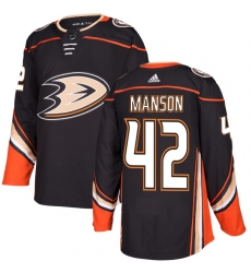 Men's Adidas Anaheim Ducks #42 Josh Manson Premier Black Home NHL Jersey