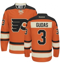 Men's Reebok Philadelphia Flyers #3 Radko Gudas Authentic Orange New Third NHL Jersey