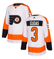 Women's Adidas Philadelphia Flyers #3 Radko Gudas Authentic White Away NHL Jersey