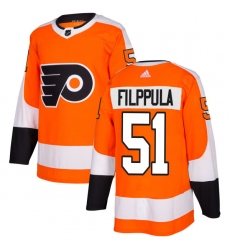 Men's Adidas Philadelphia Flyers #51 Valtteri Filppula Premier Orange Home NHL Jersey