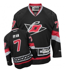 Women's Reebok Carolina Hurricanes #7 Derek Ryan Authentic Black Third NHL Jersey