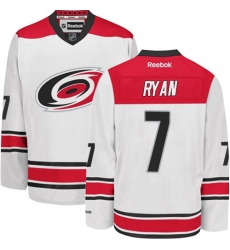 Women's Reebok Carolina Hurricanes #7 Derek Ryan Authentic White Away NHL Jersey