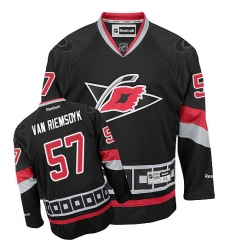 Youth Reebok Carolina Hurricanes #57 Trevor Van Riemsdyk Authentic Black Third NHL Jersey