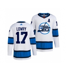 Men's Winnipeg Jets #17 Adam Lowry White 2022-23 Reverse Retro Stitched Jersey