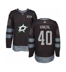 Men's Dallas Stars #40 Martin Hanzal Authentic Black 1917-2017 100th Anniversary Hockey Jersey