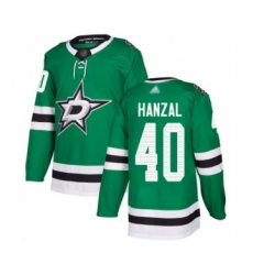 Men's Dallas Stars #40 Martin Hanzal Authentic Green Home Hockey Jersey