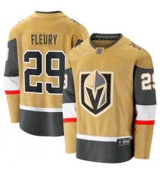 Men's Vegas Golden Knights #29 Marc-Andre Fleury Fanatics Branded Gold 2020-21 Alternate Premier Breakaway Player Jersey