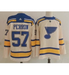 Men's St Louis Blues #57 David Perron Cream 2022 Winter Classic Authentic Jersey