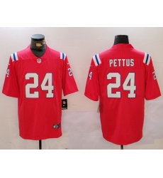 Men's New England Patriots #24 Dell Pettus Red Vapor Limited Stitched Football Jersey