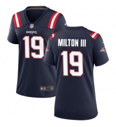 Women's New England Patriots #19 Joe Milton III 2024 Navy Stitched Jersey(Run Small)